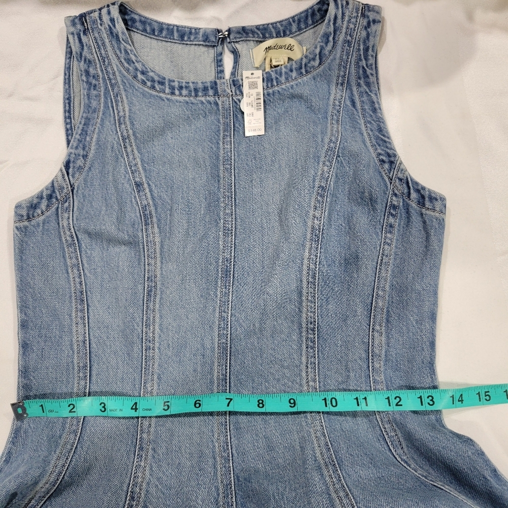 Madewell Circle Mini Dress Airy Denim NV344 Size XS NWT - Picture 9 of 9